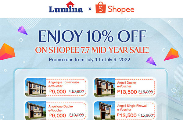 Lumina Homes' 10% Off Reservation Fees Continues At Shopee 7.7 Mid-Year Sale