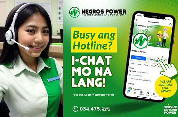 Negros Power Expands Customer Service With 24/7 Chat Support Via Facebook Messenger