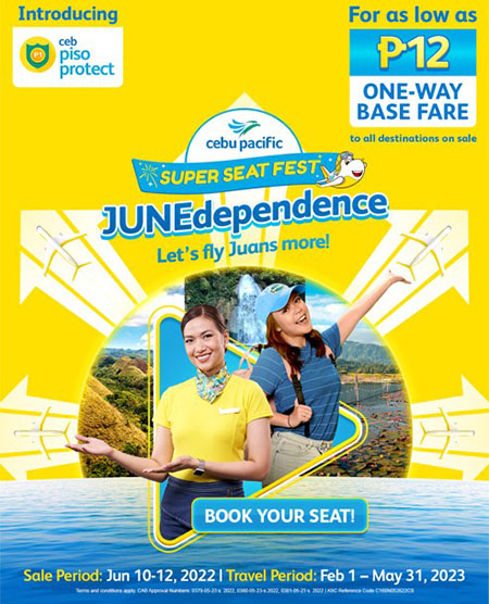 Cebu Pacific Rolls Out Special PHP12 JUNEdependence Sale