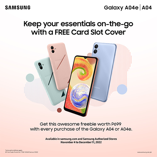 Made For Awesome Moments Every Day: Samsung Galaxy A04 And Galaxy A04e, Now Available For As Low As P6,490